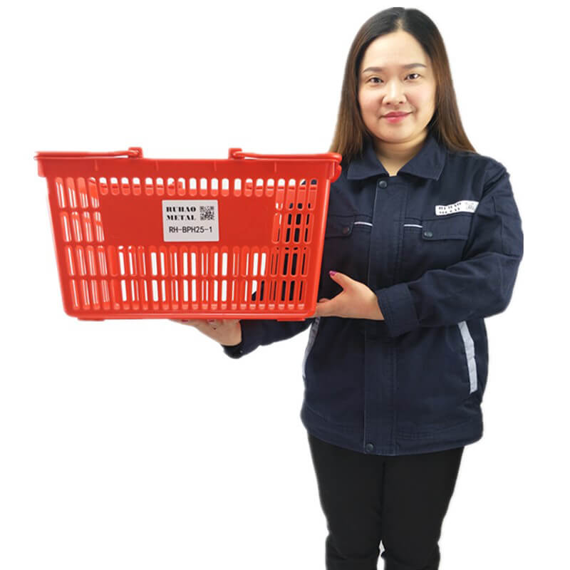 RH-BPH25-1 25L Plastic Shopping Basket With Two Handles