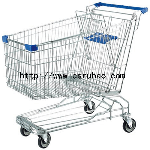 RH-SA240 240L Shopping Trolley Unfolding Metal Grocery Supermarket Cart
