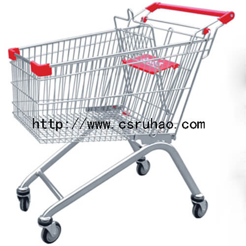 RH-SE080 China Factory Directly Metal Grocery Supermarket Shopping Trolley