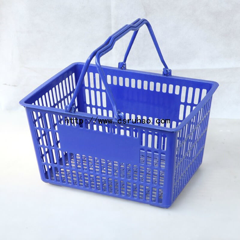 RH-BPH20-H 400*290*210mm 20L Handle Plastic Shopping Basket